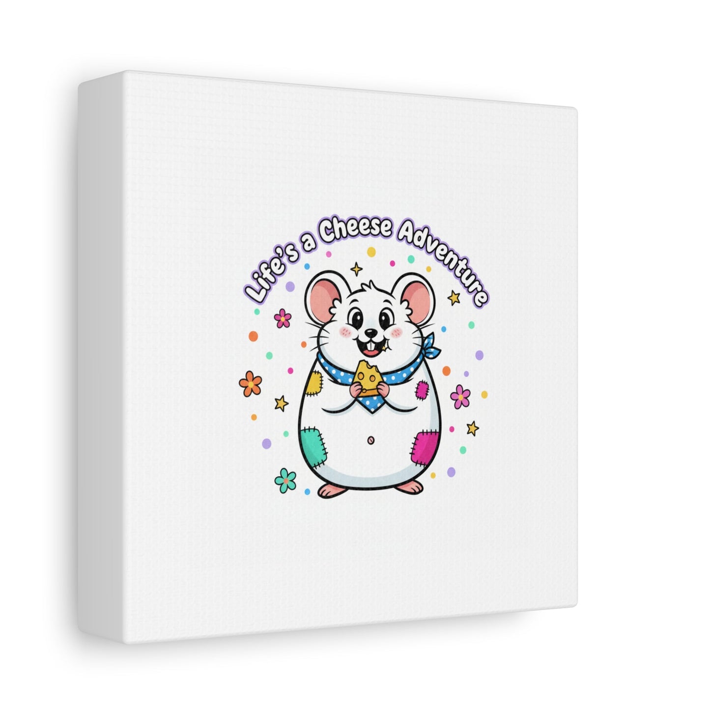 Life's a Cheese Adventure Canvas | Rodent-Core rat art print