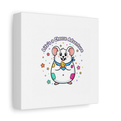 Life's a Cheese Adventure Canvas | Rodent-Core rat art print