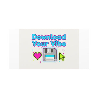 Download Your Vibe Canvas | Y2K Retro Tech, Pixel Floppy Disk Poster