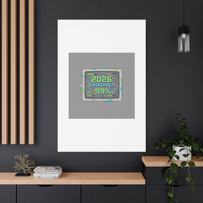2026 Loading 99% Canvas | NYE countdown, retro system interface