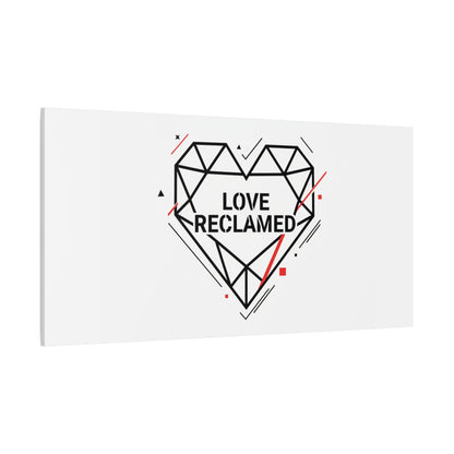 Love Reclaimed Canvas | modern heart design, minimalist love icon