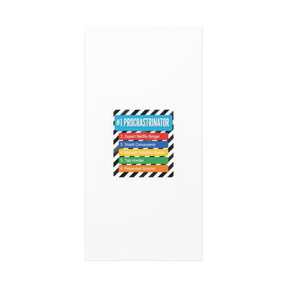 #1 Procrastinator Canvas, Rank-Style List Poster | Top-List Ranking Obsession