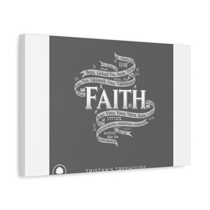 handwritten faith ribbon Canvas | sketch aesthetic, doodle design