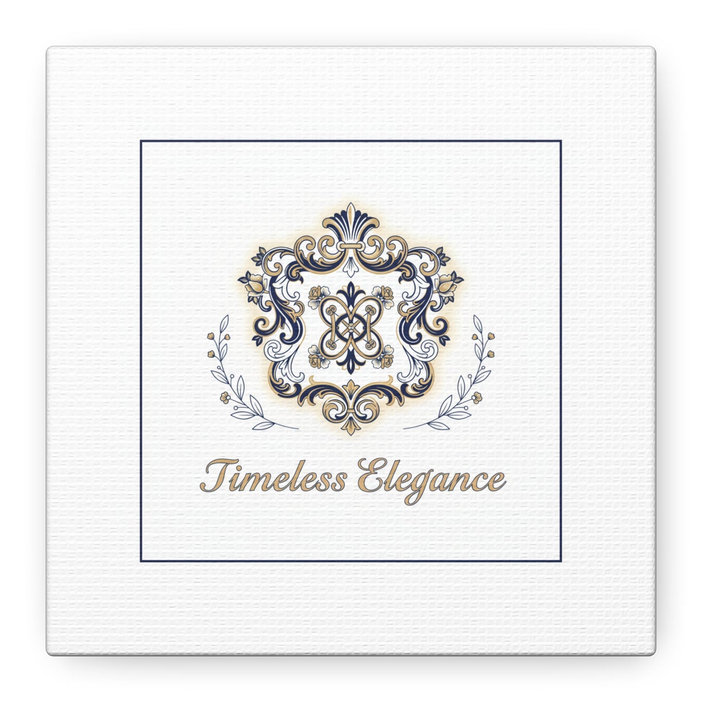 Ornate Brooch Emblem Canvas | Vintage Formalwear Accents, Baroque Print