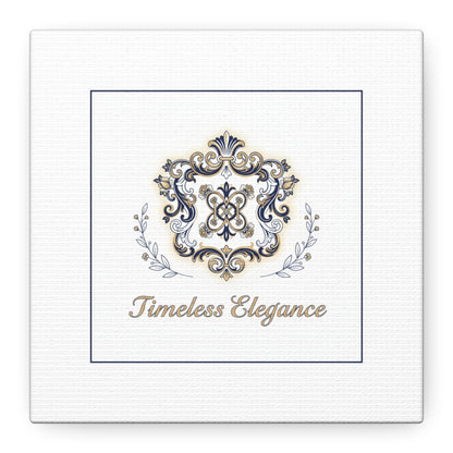 Ornate Brooch Emblem Canvas | Vintage Formalwear Accents, Baroque Print