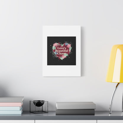 Love's Beautiful Chaos Canvas Print | Soft Grunge Hearts, Distressed Heart Art