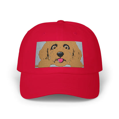Dad Cap — Happy Golden Retriever Embroidered Patch Hat