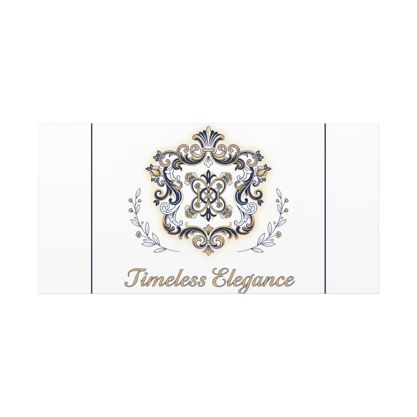 Ornate Brooch Emblem Canvas | Vintage Formalwear Accents, Baroque Print