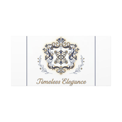 Ornate Brooch Emblem Canvas | Vintage Formalwear Accents, Baroque Print