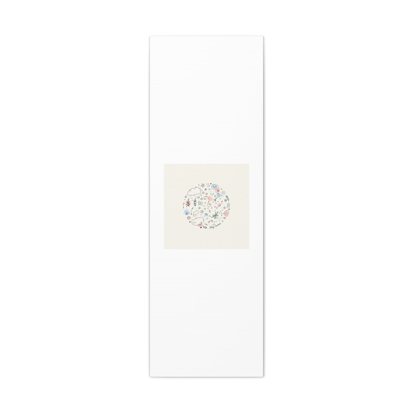 Doodle Circle Line Drawing Matte Canvas, Hand-Drawn Sketch Art