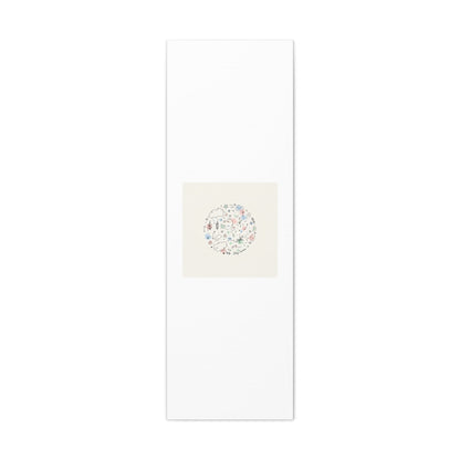 Doodle Circle Line Drawing Matte Canvas, Hand-Drawn Sketch Art