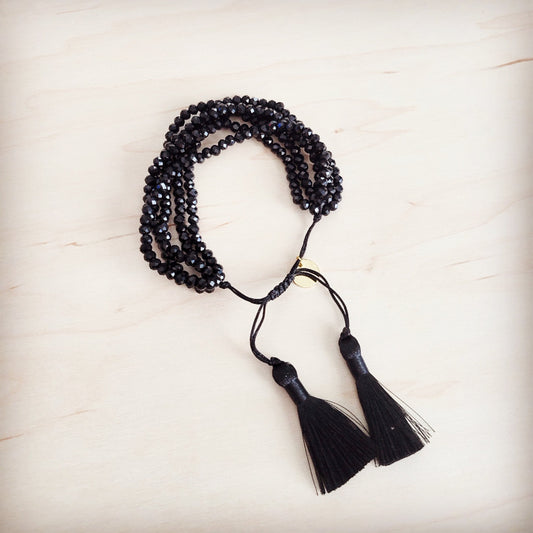 **Midnight Tassel Drawstring Bracelet 811m