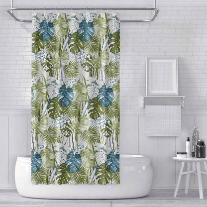 Digital Printing Shower Curtain Cloth Green Plants
