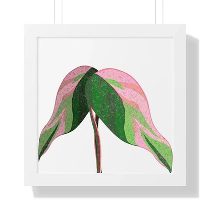 Pink Princess Philodendron Framed Print – Botanical Wall Art