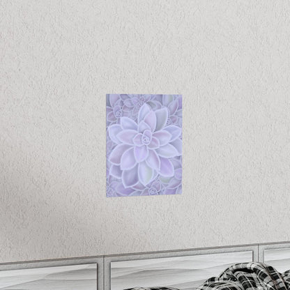 Graptopetalum Murasaki Succulent Pattern Botanical Print – Unframed Wall Art