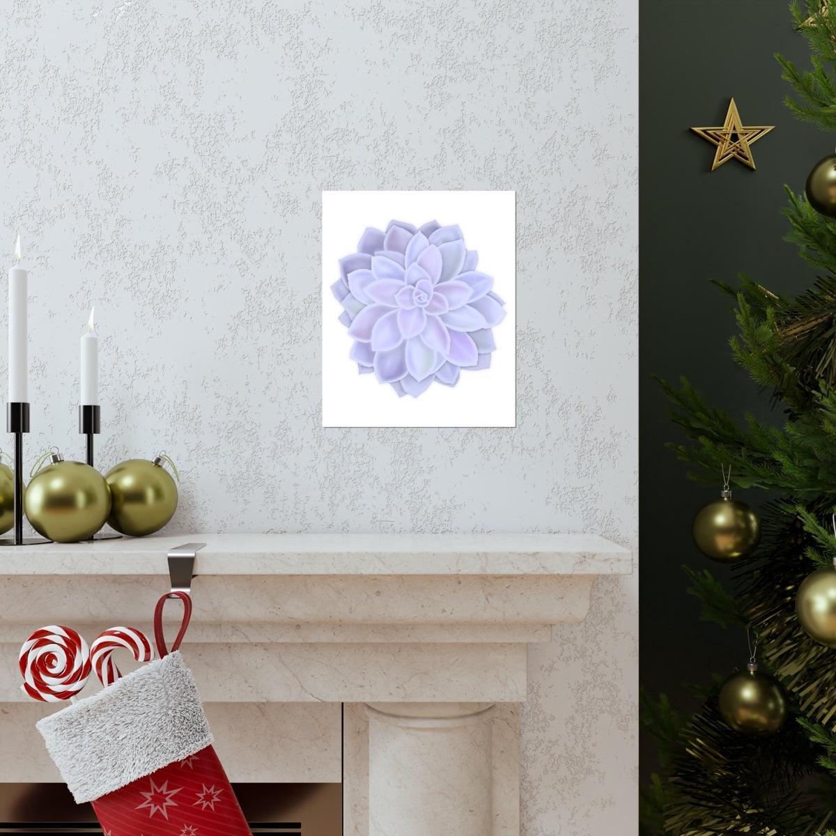 Graptopetalum Murasaki Succulent Botanical Print – Unframed Wall Art