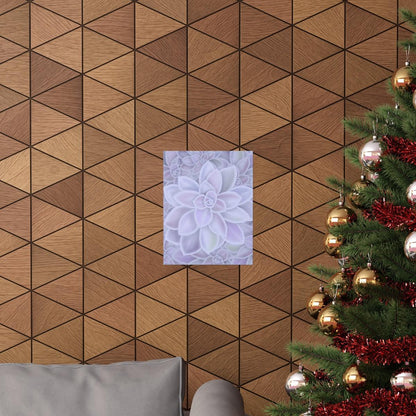 Graptopetalum Murasaki Succulent Pattern Botanical Print – Unframed Wall Art