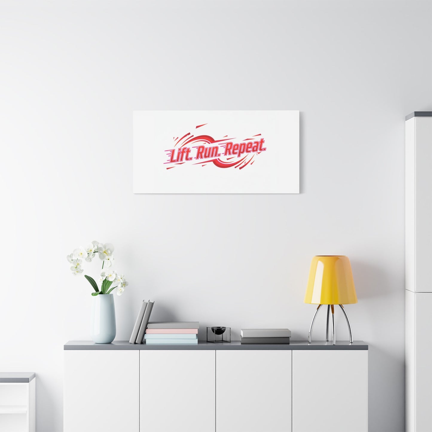 Lift Run Repeat Canvas | Fitness Wall Art, Gym Motivation