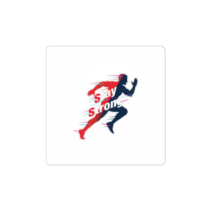 Stay Strong Runner Sticker | Fitness Motivation, Gym Mantra