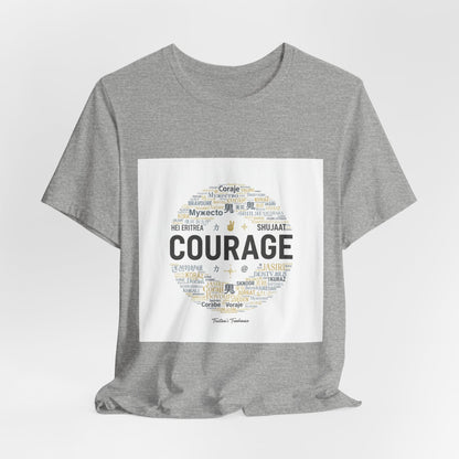 Courage Minimal Wordcloud Tee | Fresh-Start Minimalism, New Page Apparel