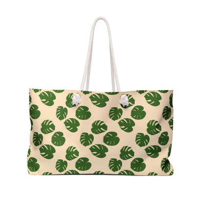 Monstera Pattern Weekender Bag