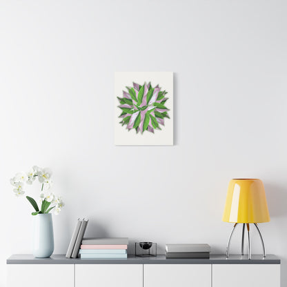 Syngonium Tricolor Pattern Canvas Print – Botanical Wall Art