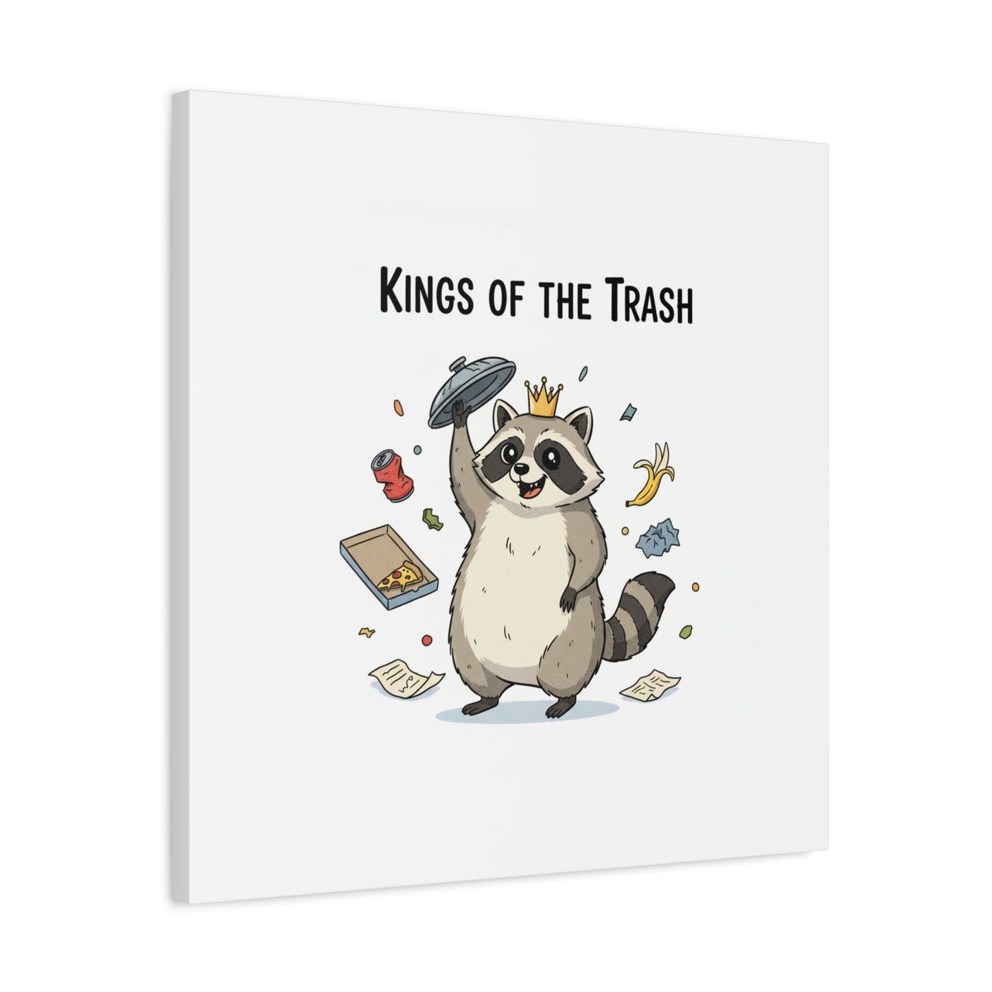 Kings of the Trash Canvas, Raccoon Doodle | Trash Panda, Goofy Critter Art