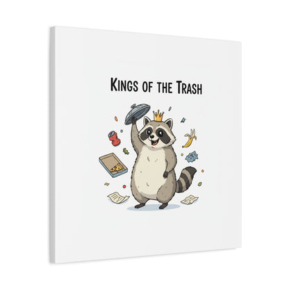 Kings of the Trash Canvas, Raccoon Doodle | Trash Panda, Goofy Critter Art