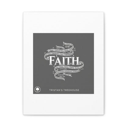 handwritten faith ribbon Canvas | sketch aesthetic, doodle design