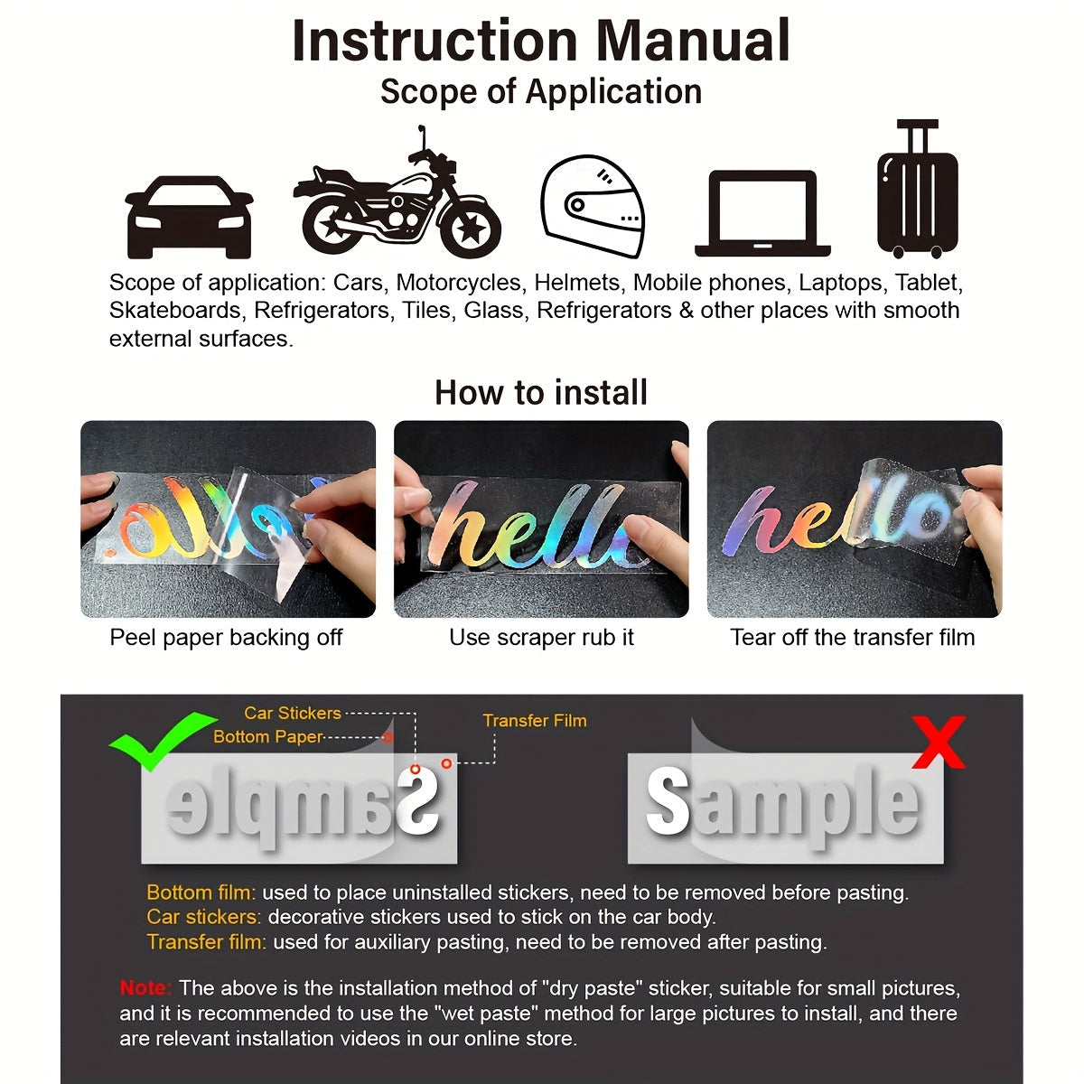 20pcs Reflective Sport Car Wheel Rim Vinyl Stickers - Self-Adhesive Racing Stripe Decals with Glossy Finish, Checkered & Stripe Patterns, Red/ Colors, Irregular Shapes for Night Driving Safety, Easy Application & Removal, Dur