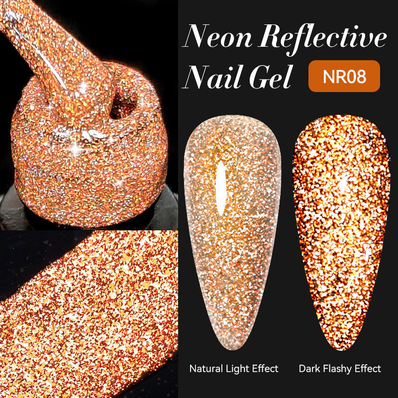 Nail Art Fluorescent Crushed Diamond Gel Polish