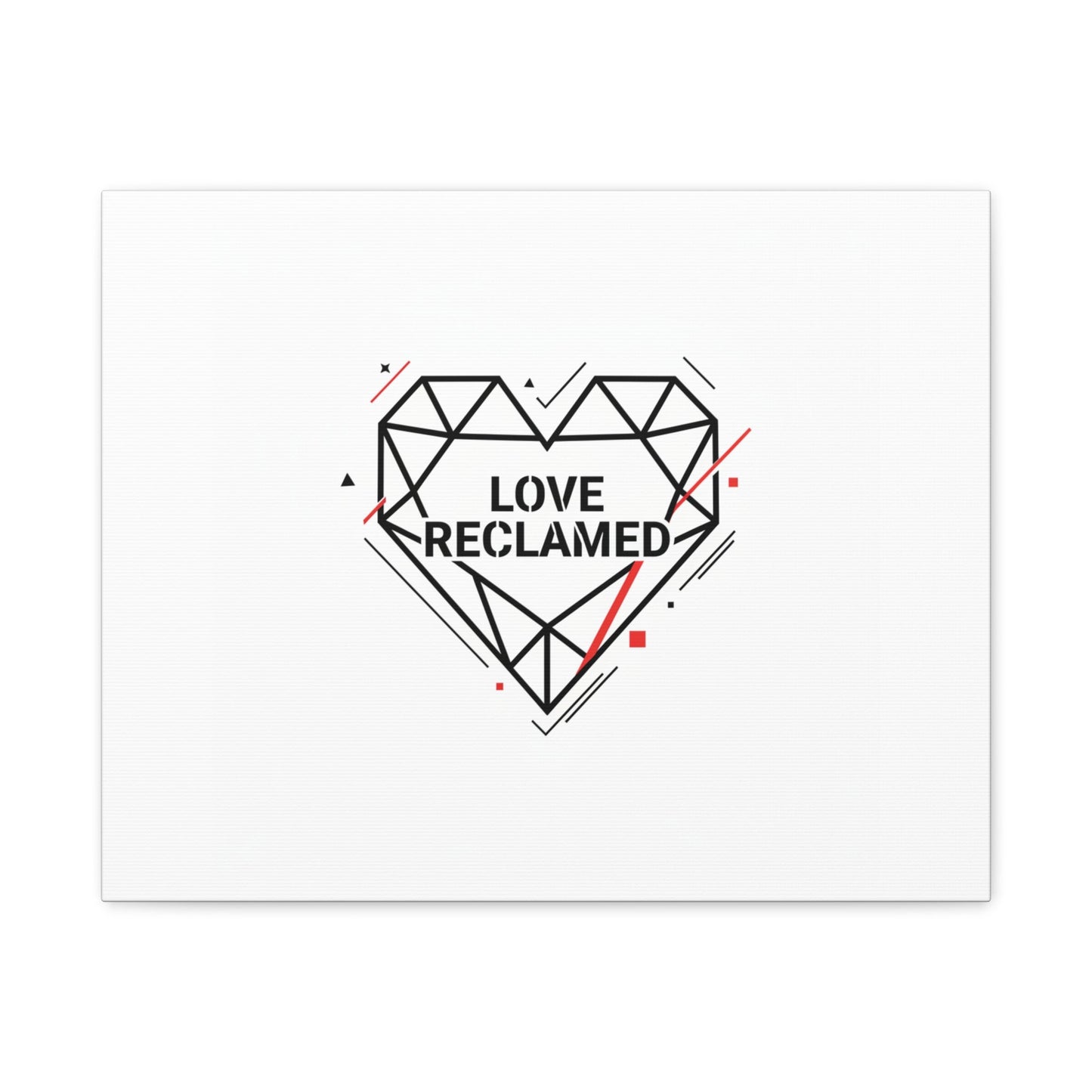 Love Reclaimed Canvas | modern heart design, minimalist love icon