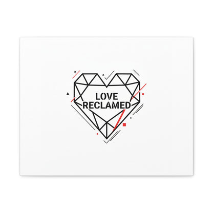 Love Reclaimed Canvas | modern heart design, minimalist love icon