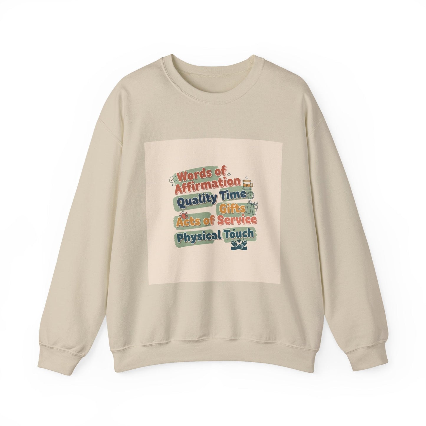 Love Languages Meme Crewneck Sweatshirt | love language meme, relationship humor