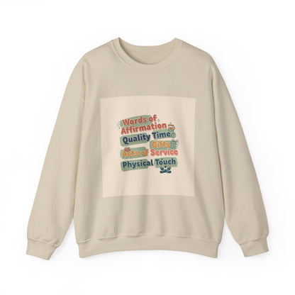 Love Languages Meme Crewneck Sweatshirt | love language meme, relationship humor