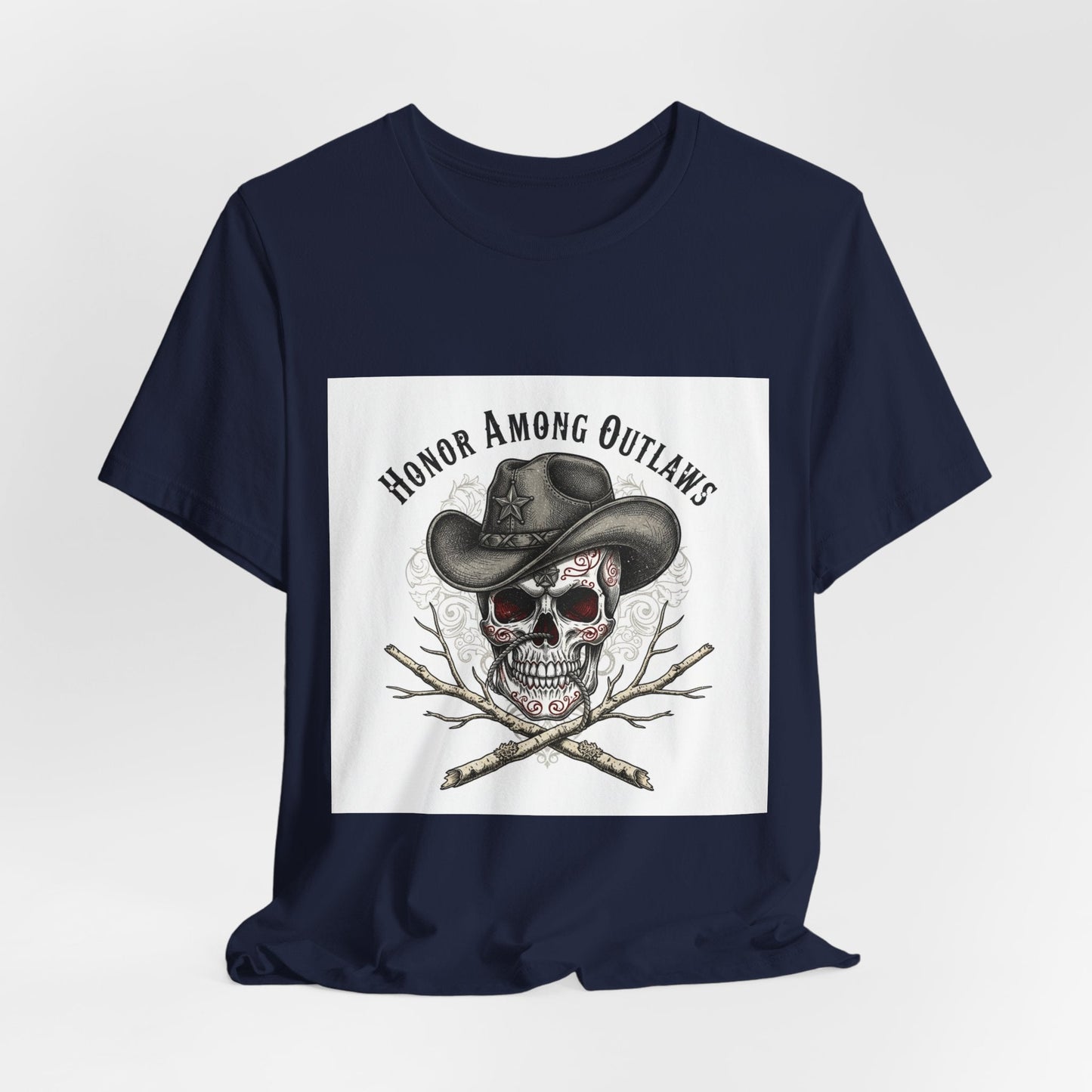 Western Skull Art Tee | cowboy horror shirt, gothic Americana