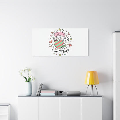 Weird Cupid heart illustration Canvas | Weird Valentine, quirky chaotic love