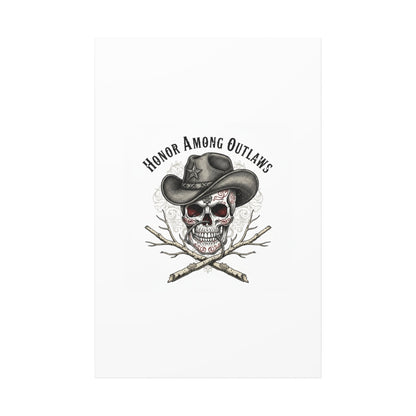 Honor Among Outlaws Canvas | Western Skull Art, Gothic Americana Desert Noir