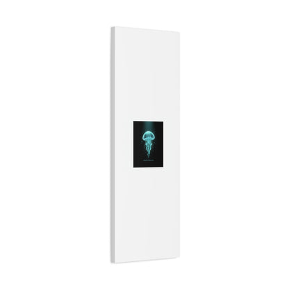Bioluminescent Jellyfish Art Canvas | Deep Sea Aesthetic, Neon Glow