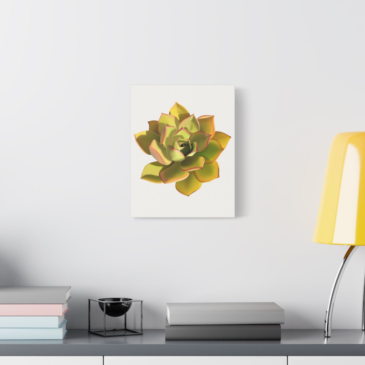 Noble Aeonium Succulent Canvas Print – Botanical Wall Art