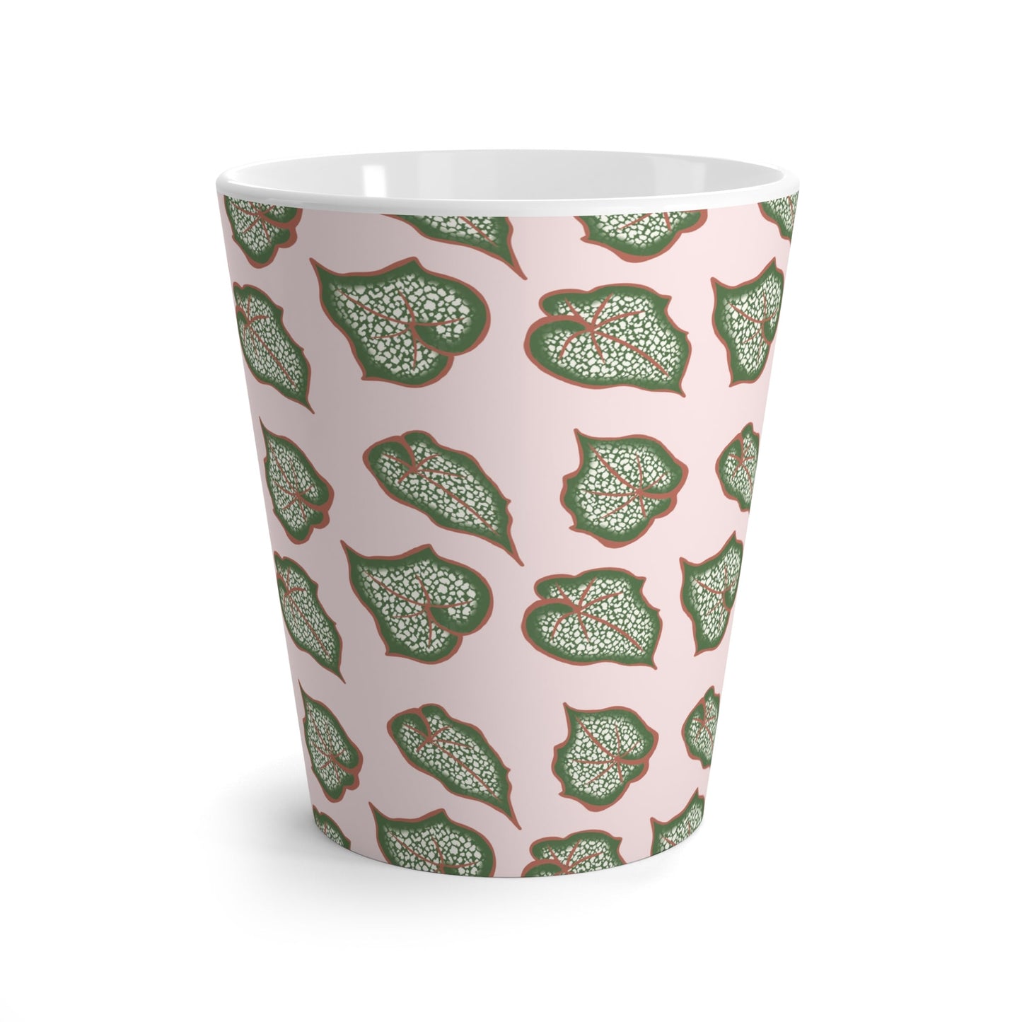 Begonia Pattern Ceramic Mug 12 oz