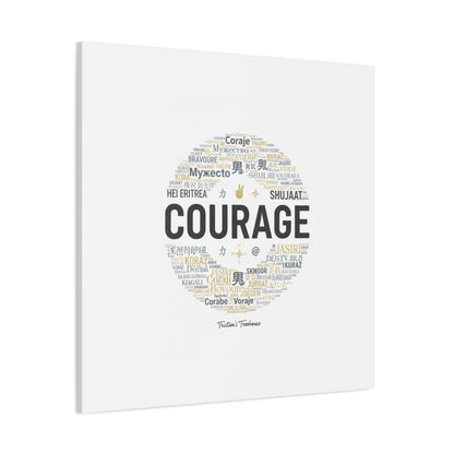 Courage Word Cloud Canvas | Fresh-Start Minimalism art print