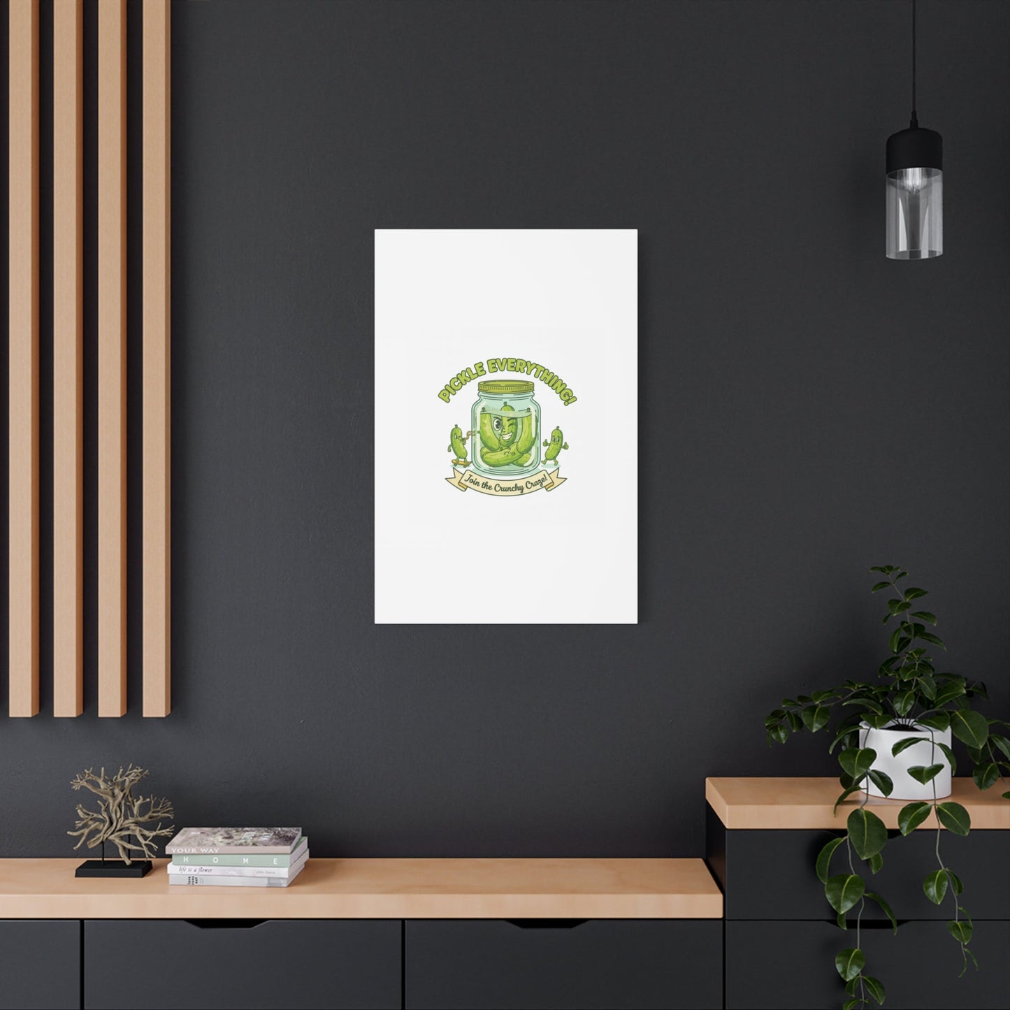 Pickle Everything! Matte Canvas | Brine Design, Pickle Lover Art
