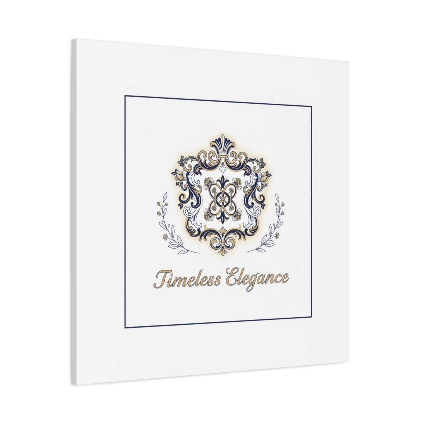 Ornate Brooch Emblem Canvas | Vintage Formalwear Accents, Baroque Print