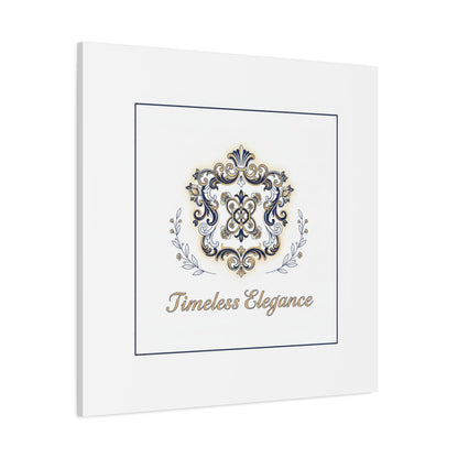 Ornate Brooch Emblem Canvas | Vintage Formalwear Accents, Baroque Print