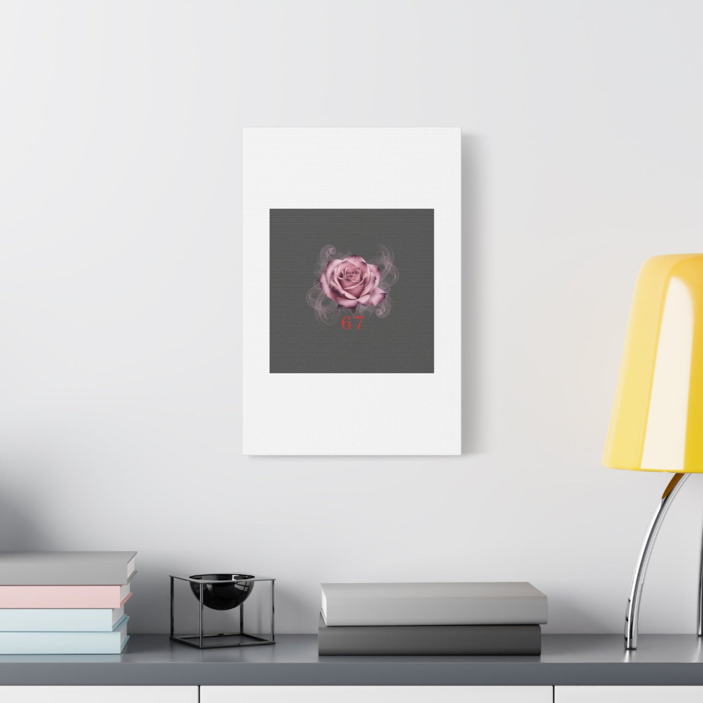6 7 Valentine's Canvas | Viral Gothic Rose Wall Art | 6 7 Meaning Dark Romance