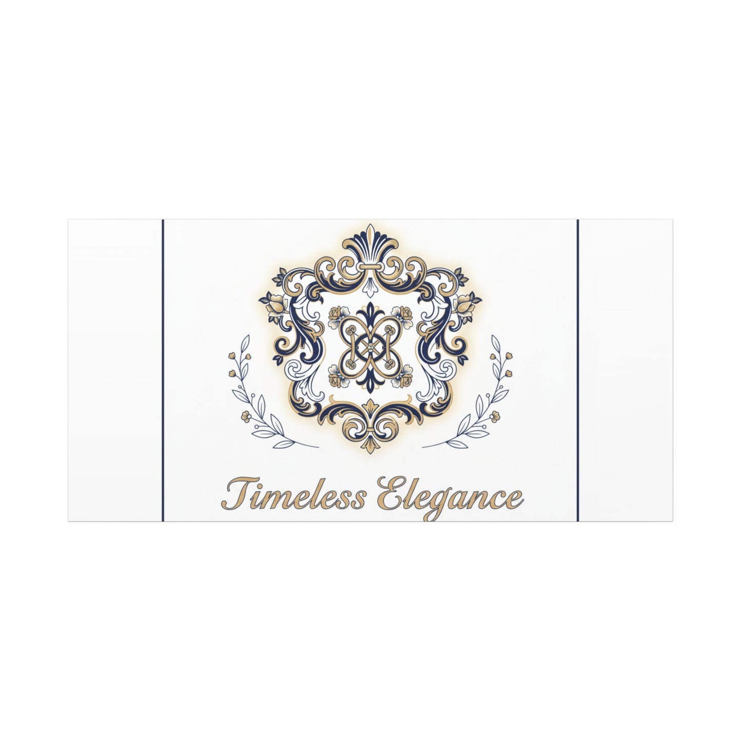 Ornate Brooch Emblem Canvas | Vintage Formalwear Accents, Baroque Print