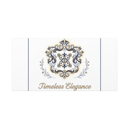 Ornate Brooch Emblem Canvas | Vintage Formalwear Accents, Baroque Print