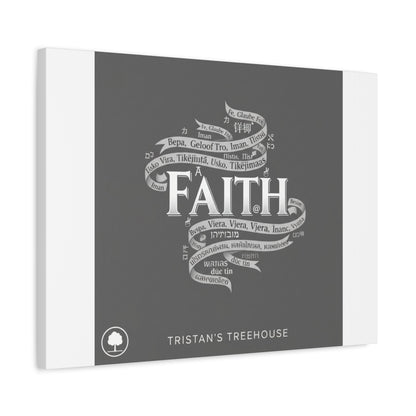 handwritten faith ribbon Canvas | sketch aesthetic, doodle design
