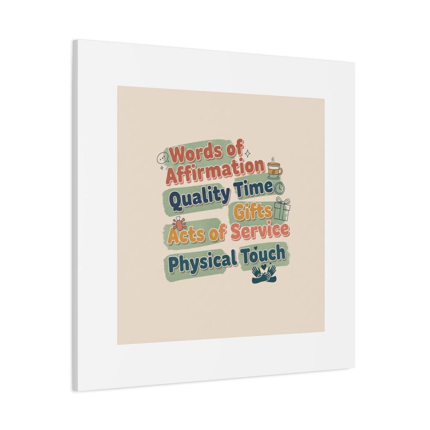 Love Languages List Matte Canvas Wall Art | love language meme, relationship humor
